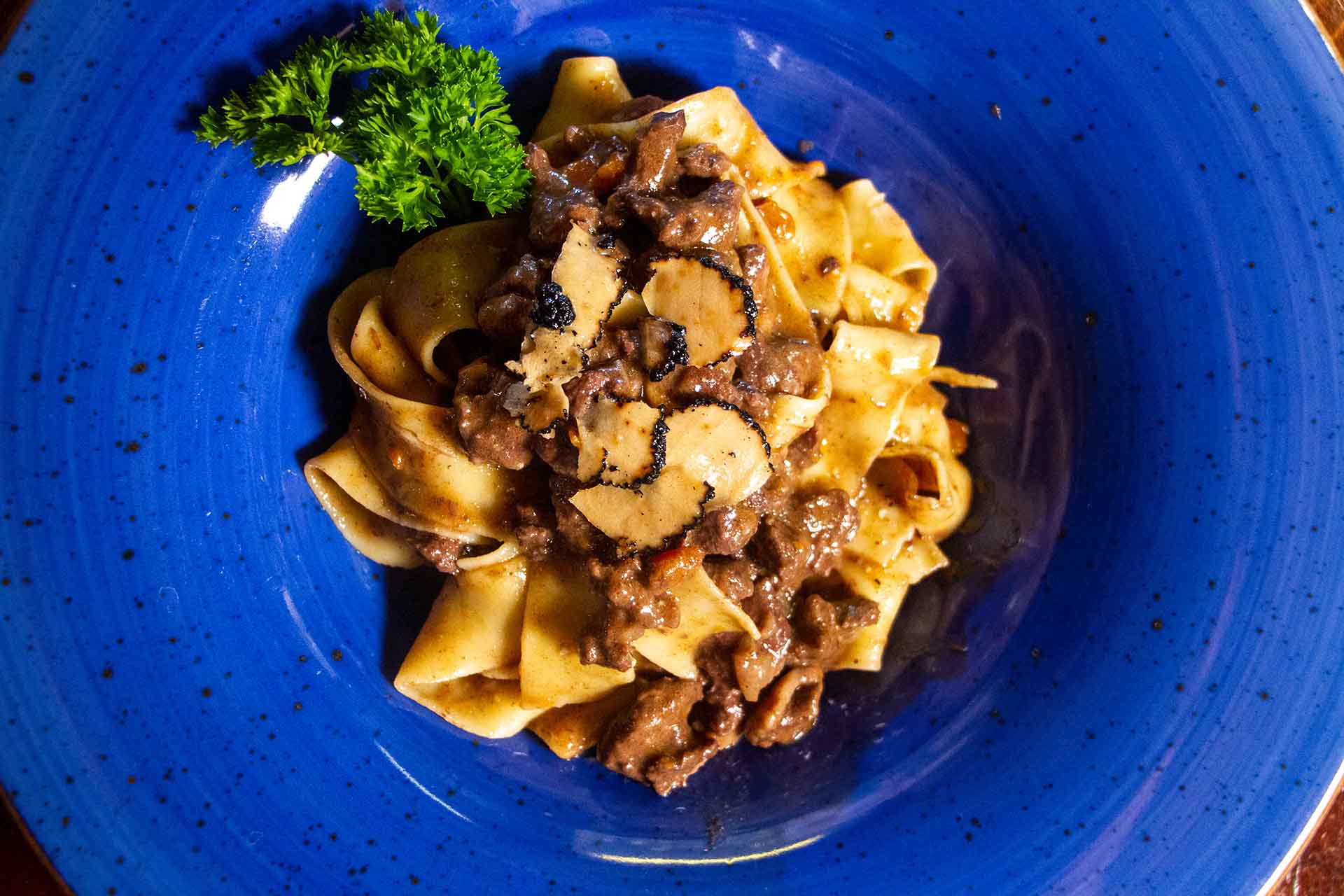 Pappardelle Al Rag Di Cervo Con Tartufo Nero Ristorante Bosco